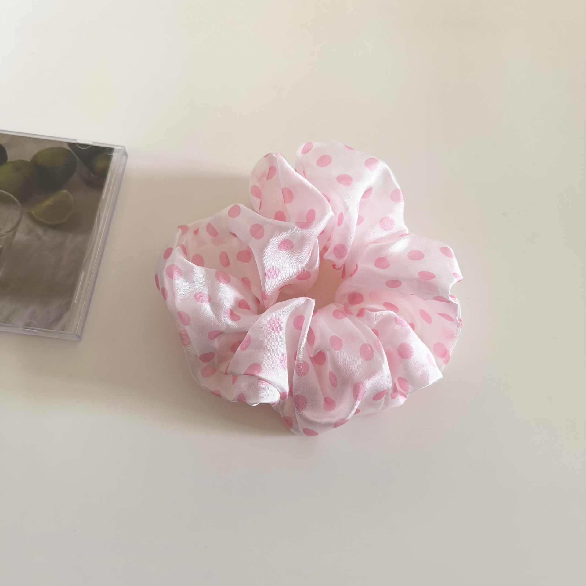 Women's Casual Soft Tulle Hair Tie Scrunchie Polka Dot Pattern