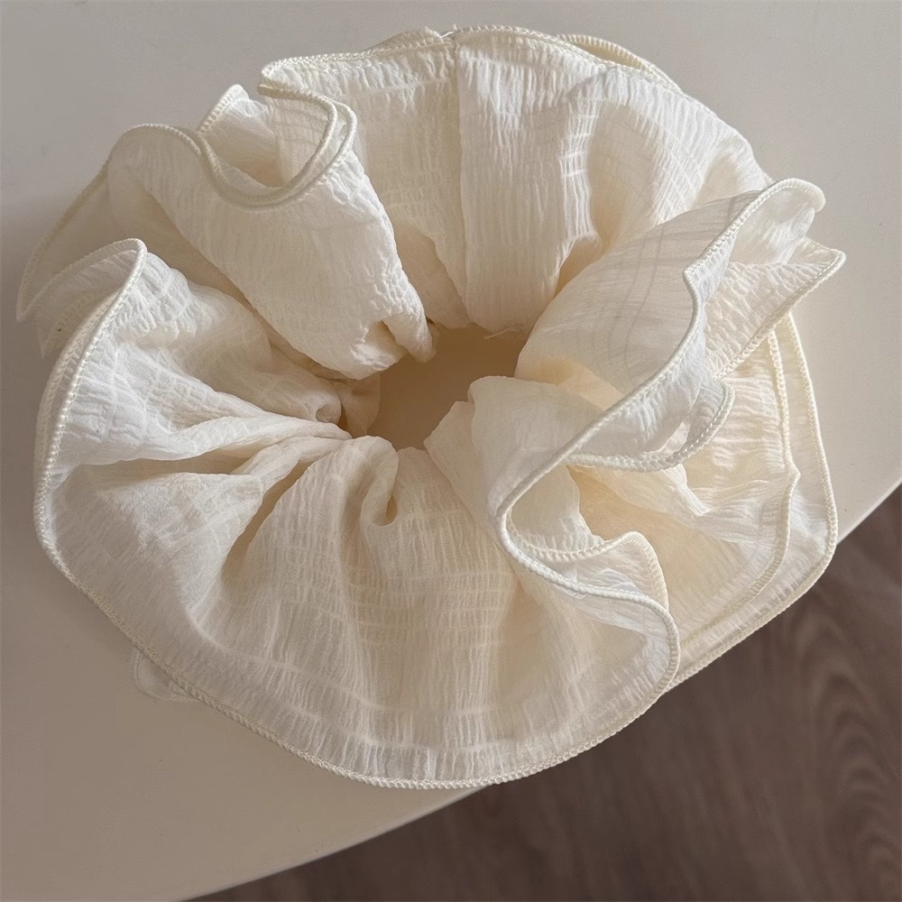 Women's Ballet Lace Hair Scrunchie Blue White Plaid Cherry Print