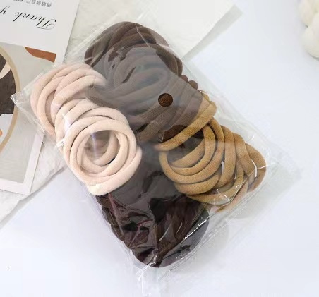 Girls Daily Elastic Knitted Seamless Hair Ties Gradient Candy Color