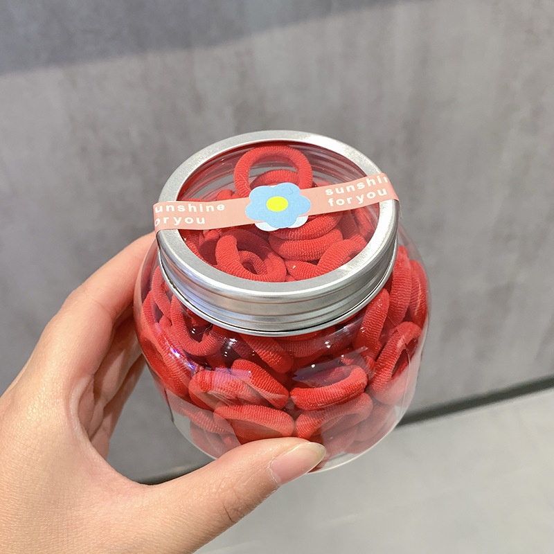 Girls High Elastic Seamless Hair Ties Nylon Towel Ring Rubber Bands