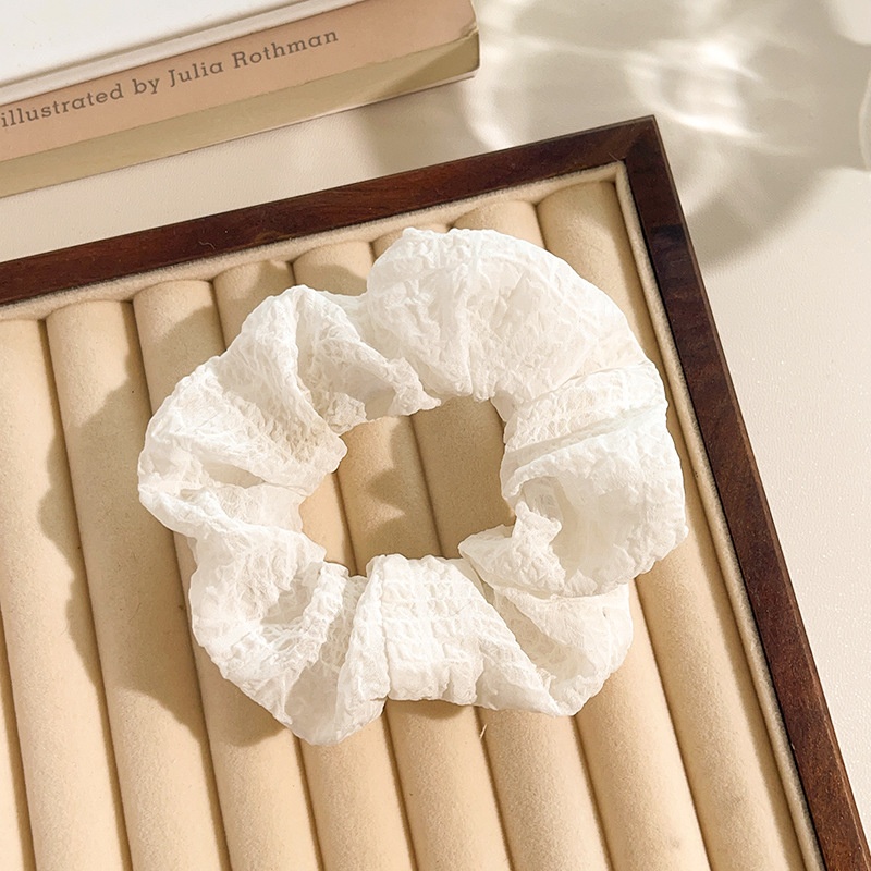 Women's Daily Sweet Rib-Knit Lace Hair Tie Solid Flower Lattice