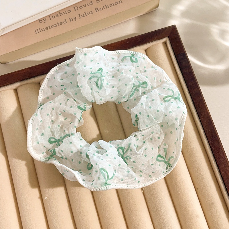 Women's Daily Sweet Rib-Knit Lace Hair Tie Solid Flower Lattice