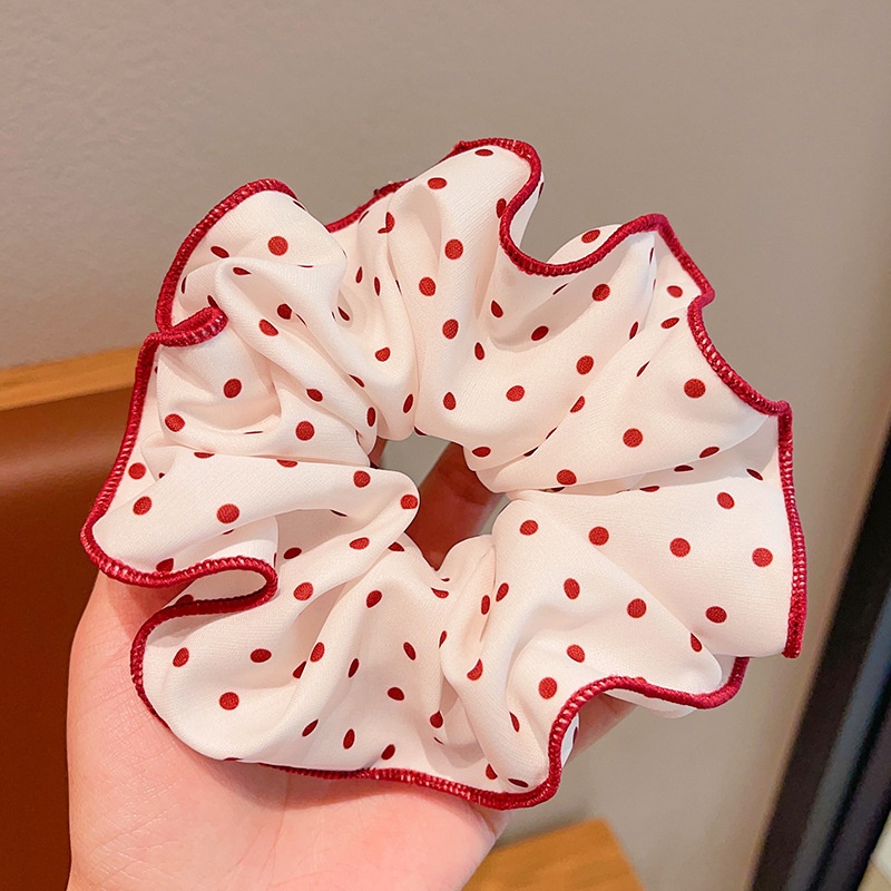 Women's Sweet Summer Bun Hair Scrunchie Irregular Pleated Fabric Tie