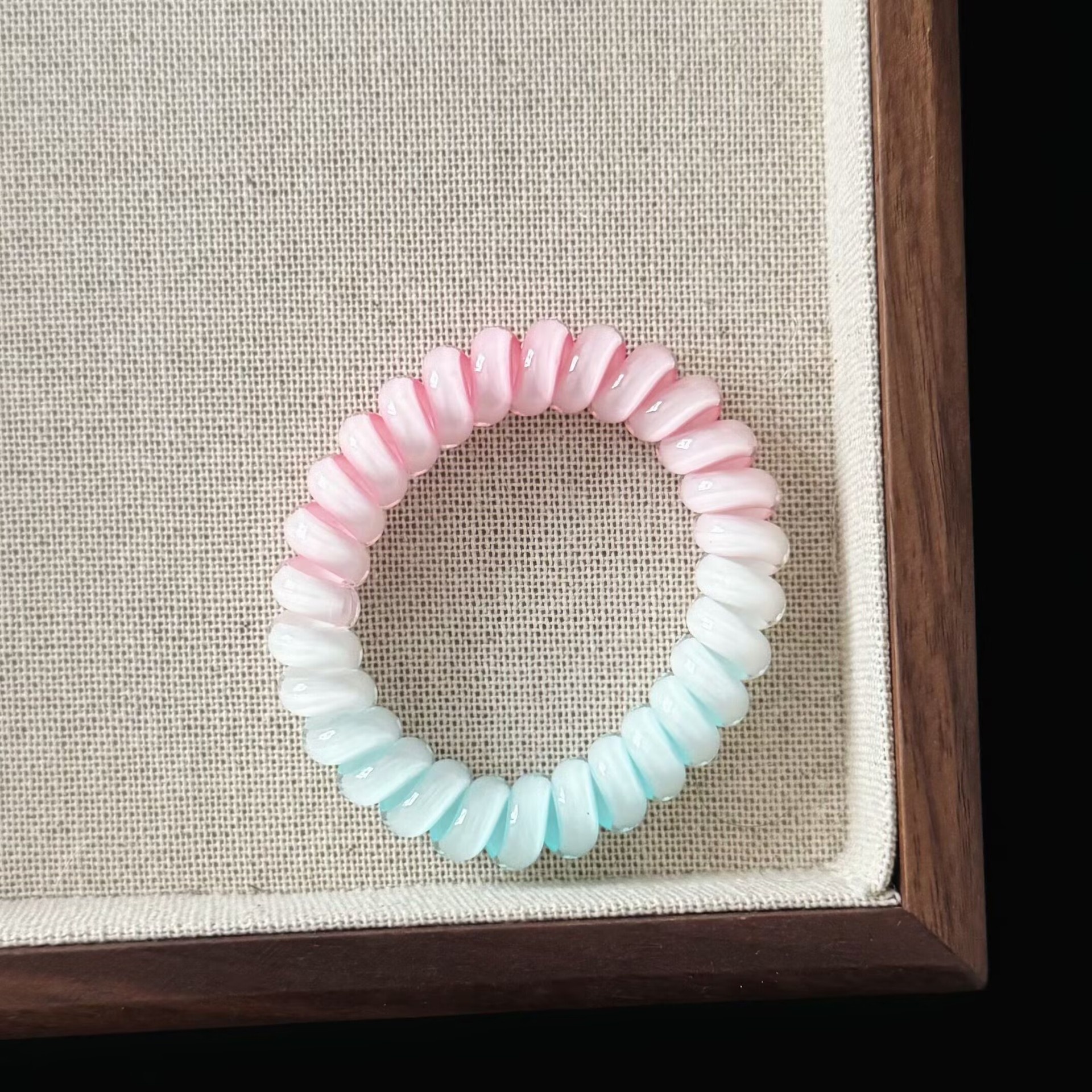 Girls Simple Telephone Cord Ponytail Hair Ties Summer Fresh Jelly Color