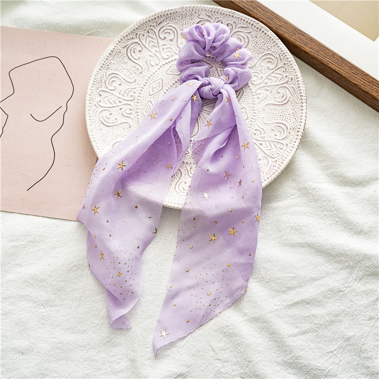 Women's Daily Handmade Cloth Hair Scrunchie Star Pattern