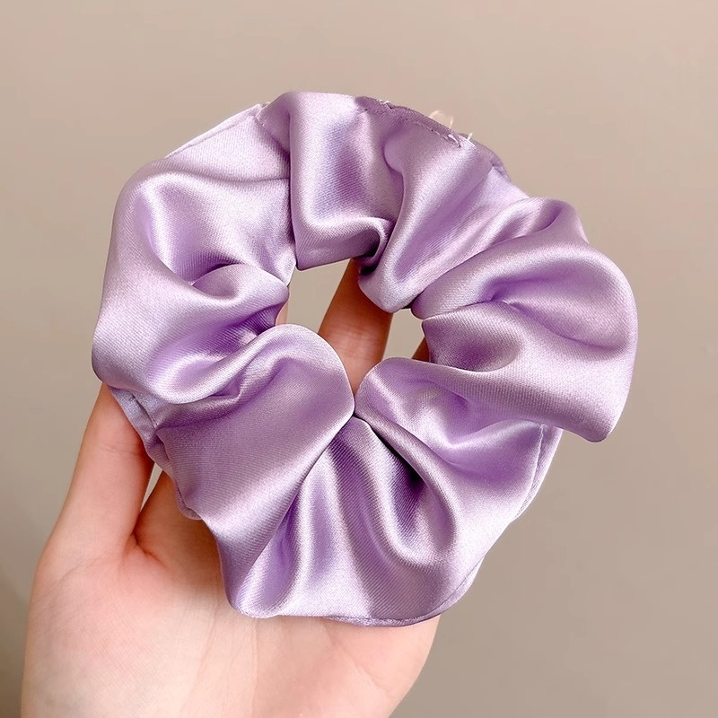 Women Daily Oversized High Elastic Lace Hair Scrunchie Elegant Floral