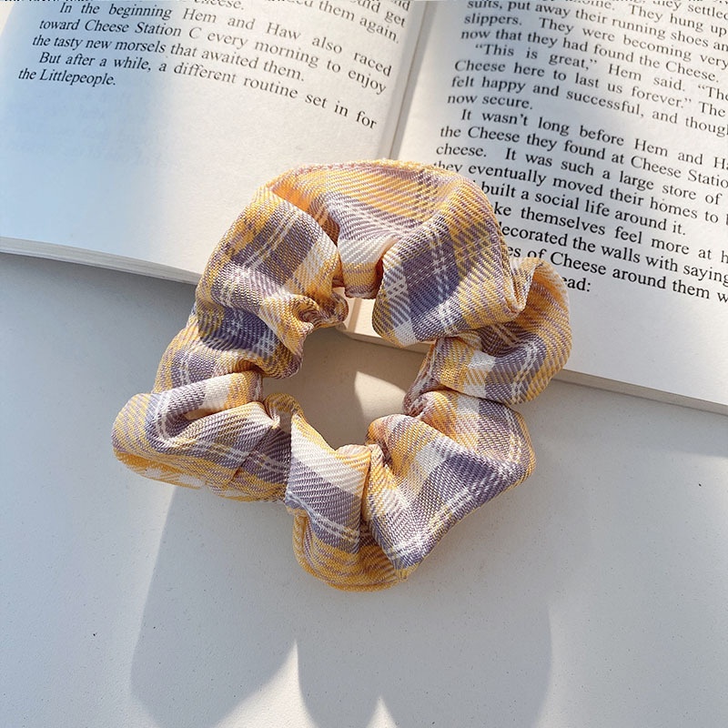 Women Daily Oversized High Elastic Lace Hair Scrunchie Elegant Floral