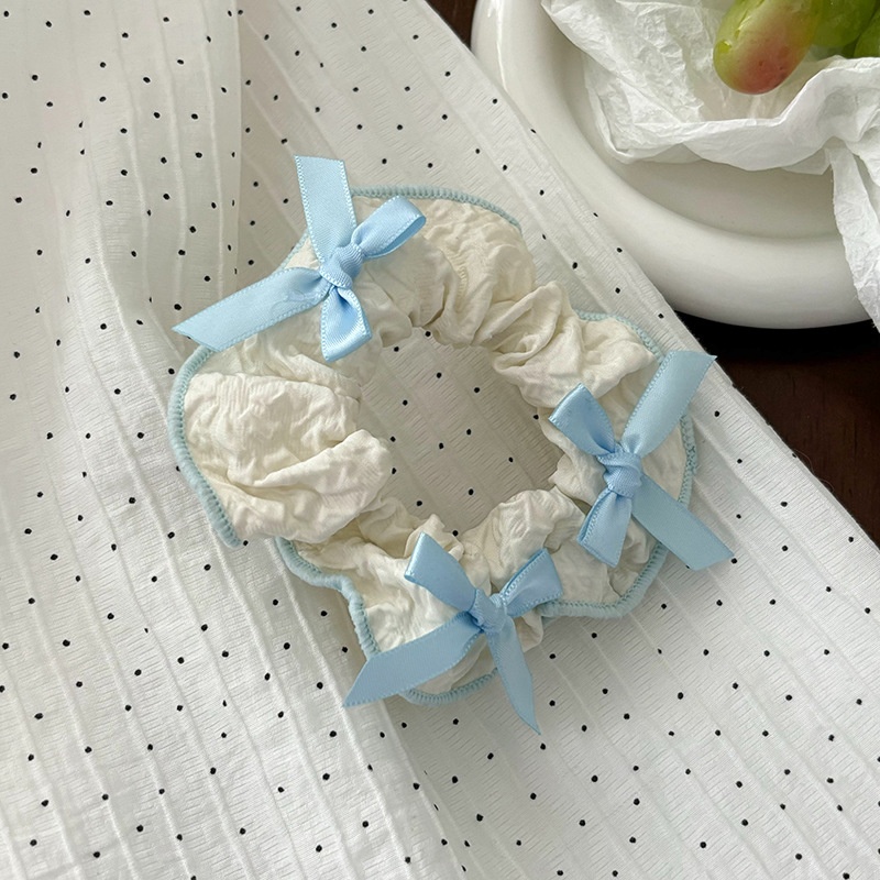 Women Daily Oversized High Elastic Lace Hair Scrunchie Elegant Floral