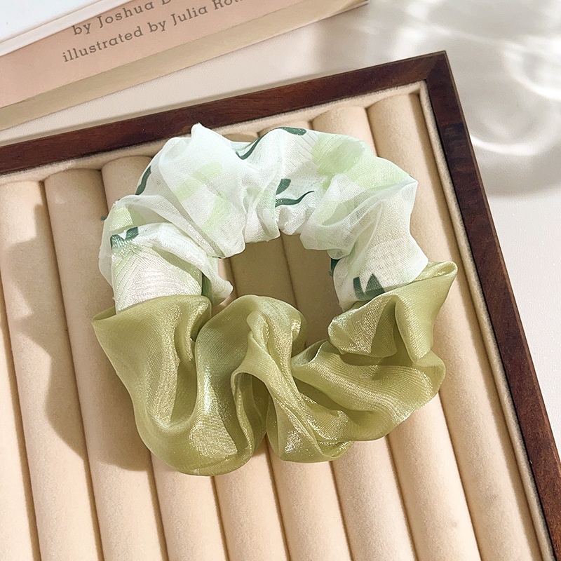 Women's Daily Sweet Rib-Knit Lace Hair Tie Solid Flower Lattice