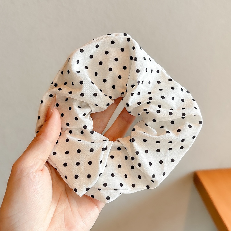 Women's Cloth Lace Scarf Scrunchie Daily Hair Tie Spring Tulip Floral