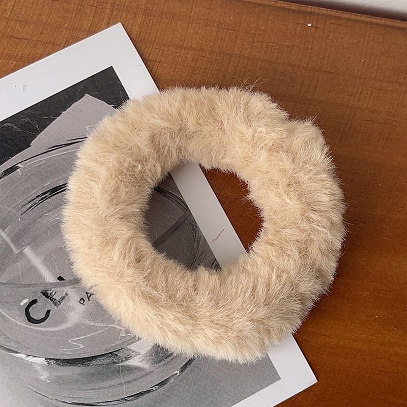Women's Autumn Winter Plush Elastic Ponytail Scrunchies Candy Color