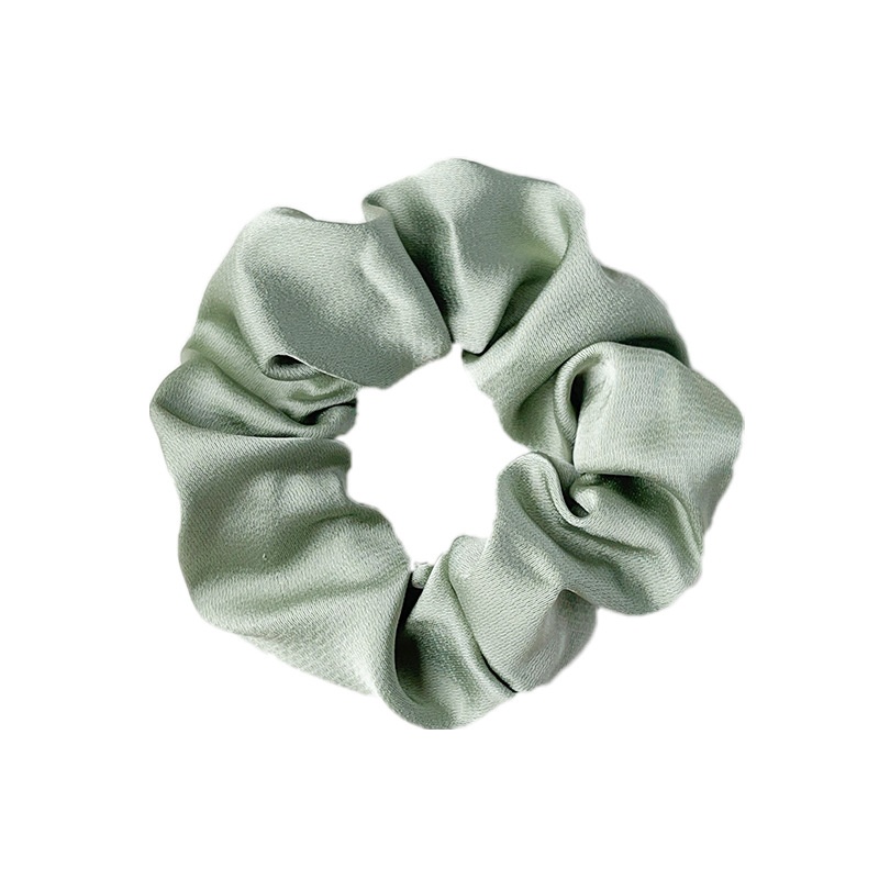 Women's Simple Satin Scrunchie Daily Ponytail Hair Tie Solid Color