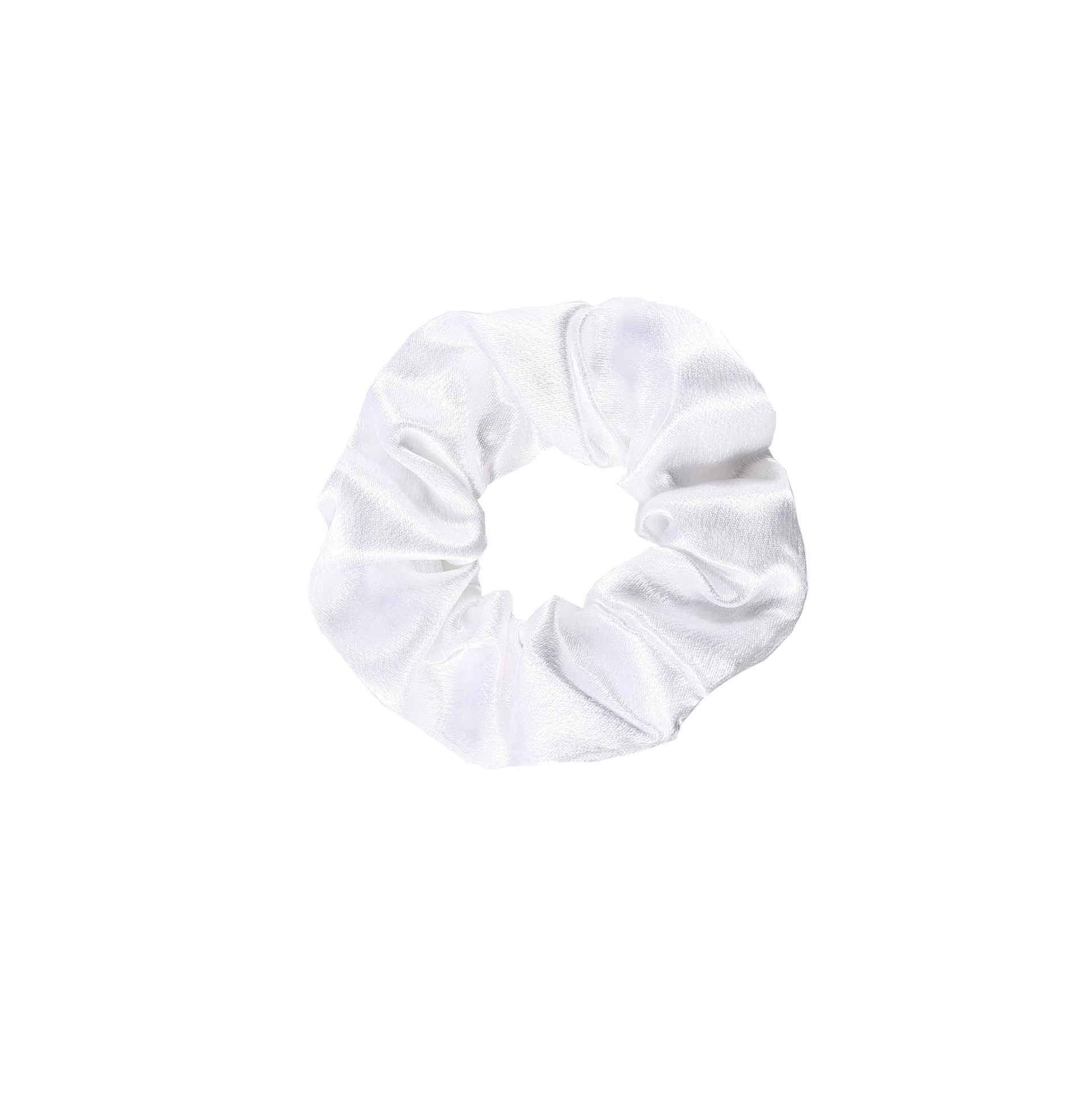 Women's Simple Retro Crystal Satin Scrunchie Hair Tie Solid Color