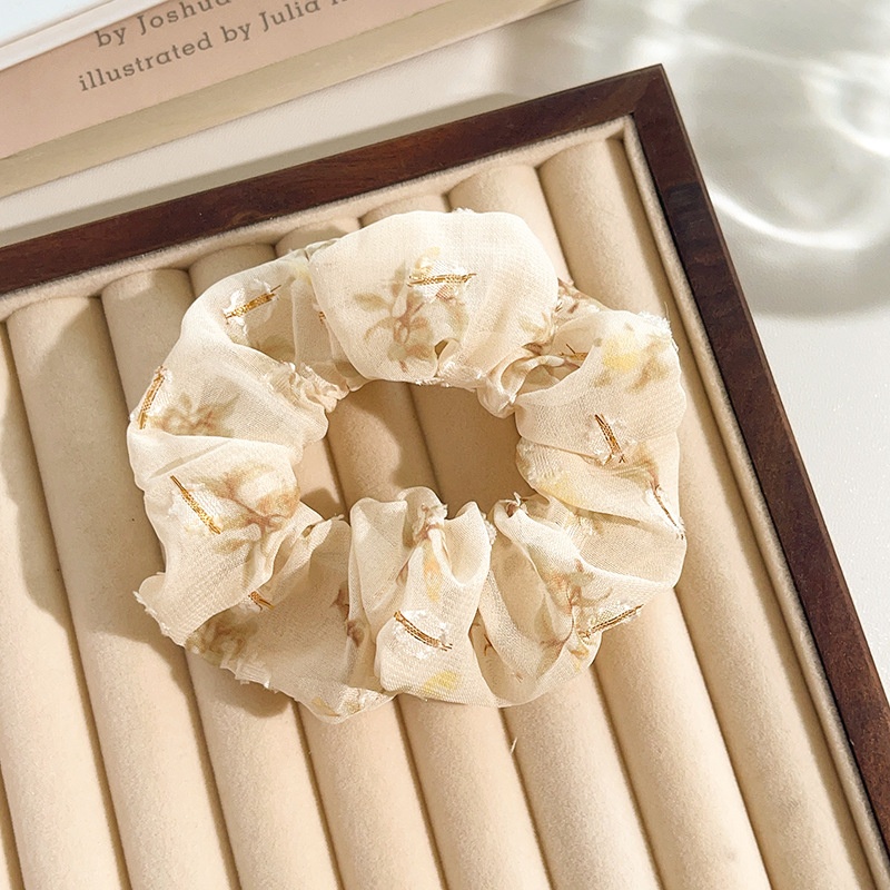 Women's Daily Sweet Rib-Knit Lace Hair Tie Solid Flower Lattice