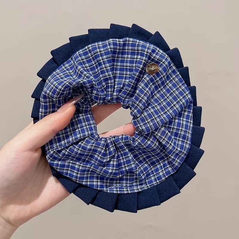 Women's Sweet Bun Scrunchie Hair Tie Multi-layer Lace Knit Cloth