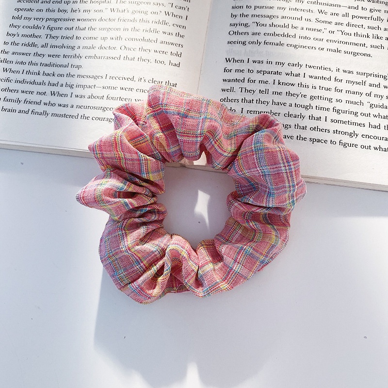 Women Daily Oversized High Elastic Lace Hair Scrunchie Elegant Floral