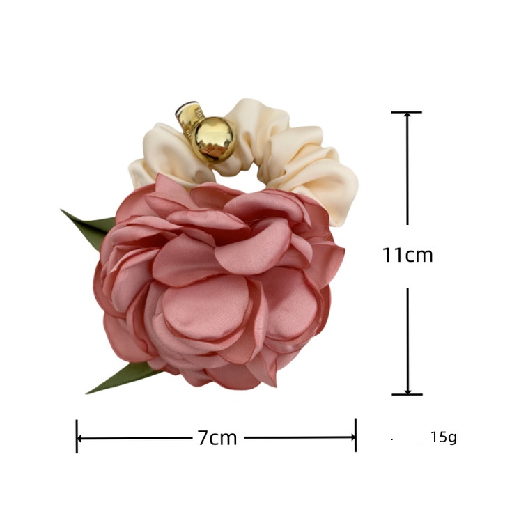 Women's Elegant Daily Cloth Hair Tie Retro Mountain Rose Flower