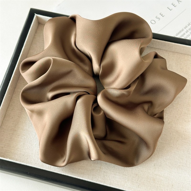 Women's Premium Satin Large Hair Bands Autumn Winter Solid Color