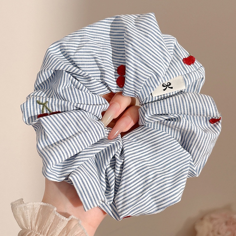 Women's Cloth Lace Scarf Scrunchie Daily Hair Tie Spring Tulip Floral