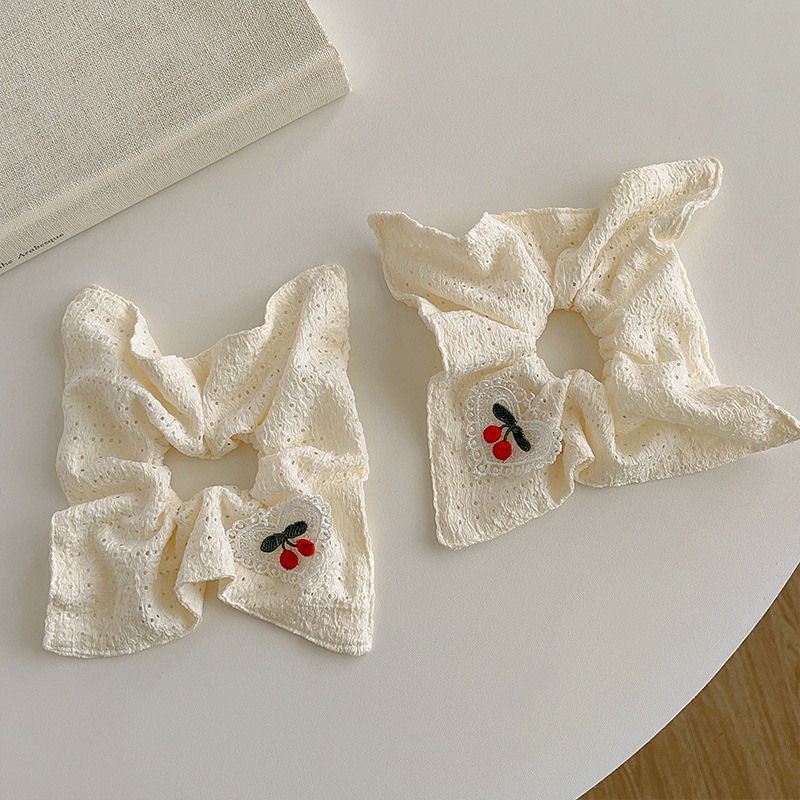 Women's Sweet Weekend Tea Party Cloth Hair Tie Plaid Fruit Print