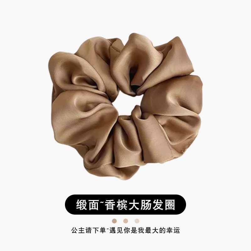 Women Daily Oversized High Elastic Lace Hair Scrunchie Elegant Floral