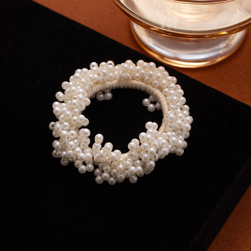 Women's Spring Fairy Hair Tie Floral Pearl Rhinestone Accessory