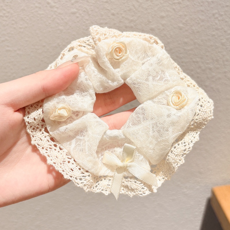 Women's Daily Damage-Free Fabric Hair Tie Floral Polka Dots Bow