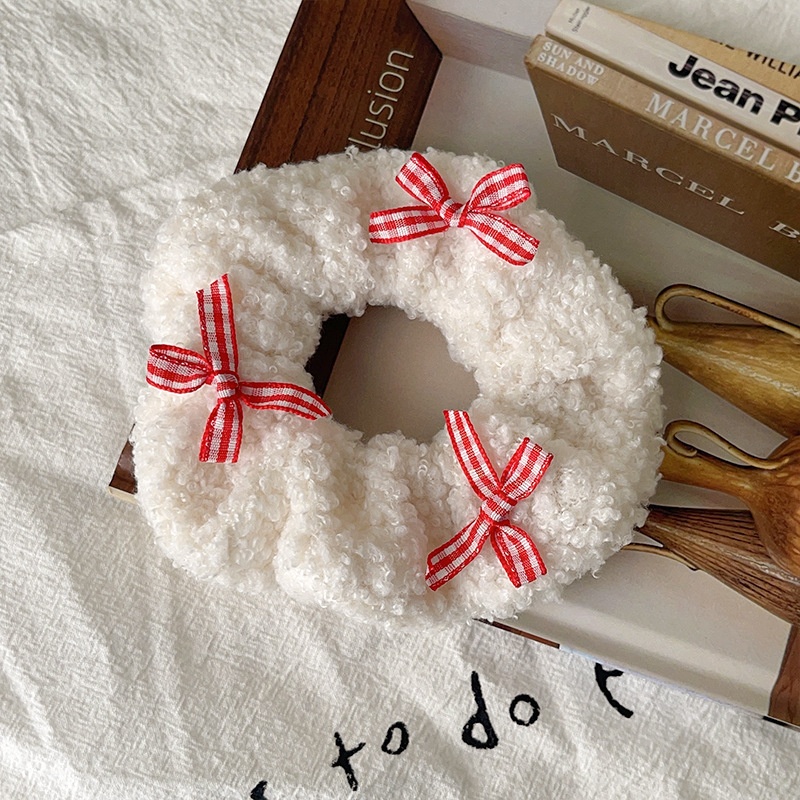 Women's Daily Winter Plush Hair Tie Cute Cartoon Rabbit Bow Knot