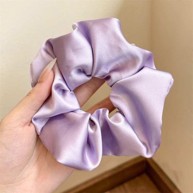 Women's Cloth Lace Scarf Scrunchie Daily Hair Tie Spring Tulip Floral