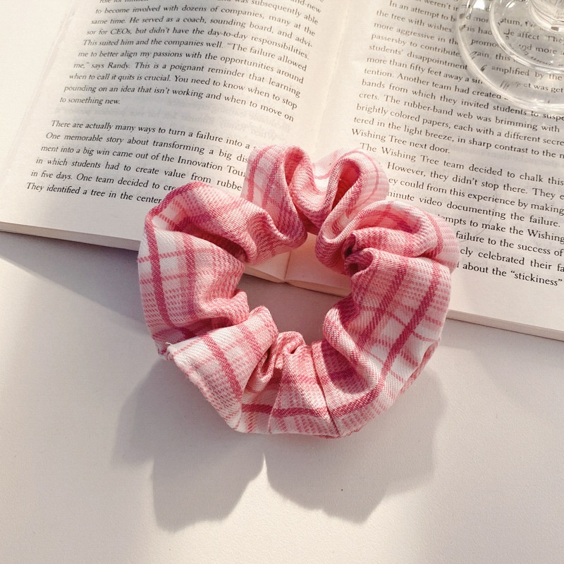 Women's Cloth Lace Scarf Scrunchie Daily Hair Tie Spring Tulip Floral