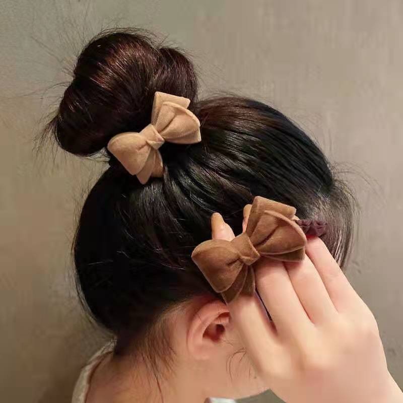 Women's Chic Handmade Plastic Hair Tie Daily Accessory Bow Knot