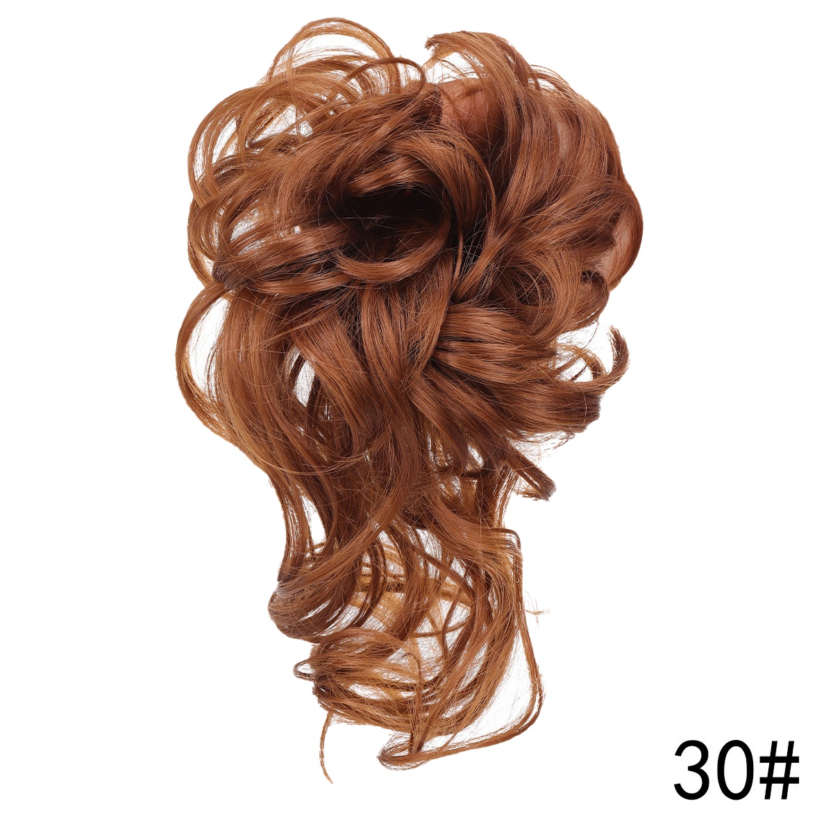 Women Daily Updo Messy Bun Hair Ring High Temp Silk Natural Texture