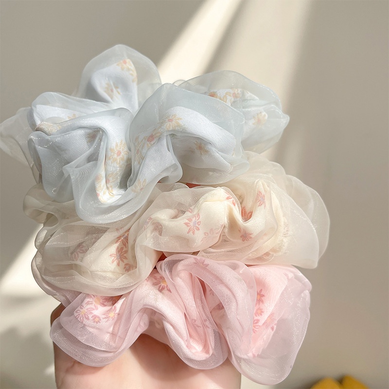 Women's Daily Summer Gauze Hair Tie Sweet Ditsy Floral