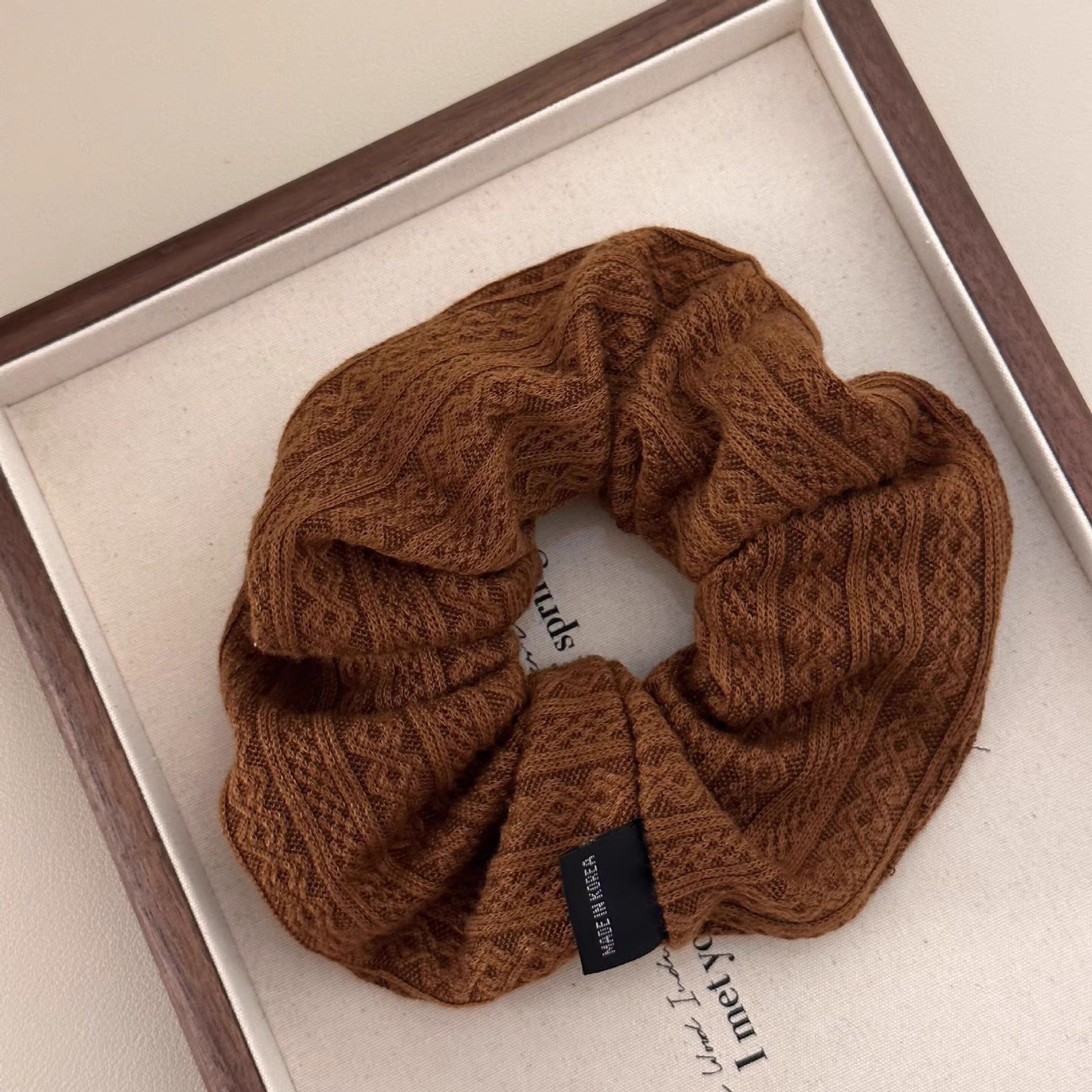 Women's Sweet Bun Scrunchie Hair Tie Multi-layer Lace Knit Cloth