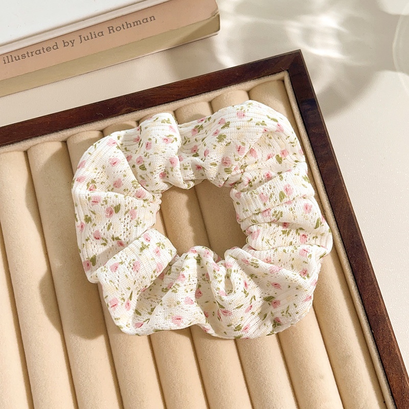 Women's Daily Sweet Rib-Knit Lace Hair Tie Solid Flower Lattice