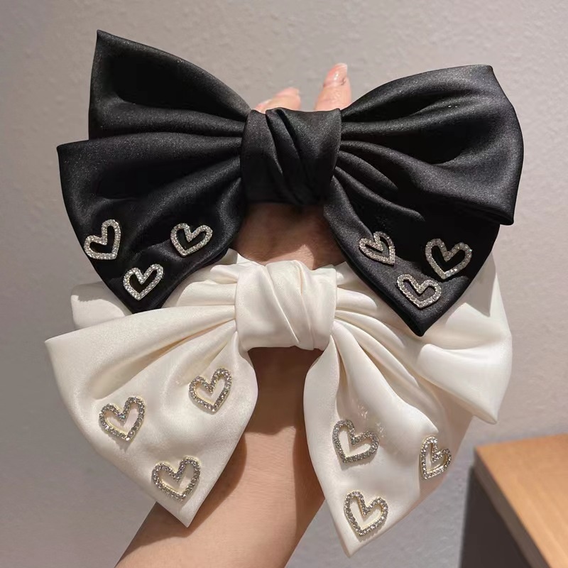 Women's Daily Rhinestone Inlay Cloth Hair Tie Classic Bow Knot