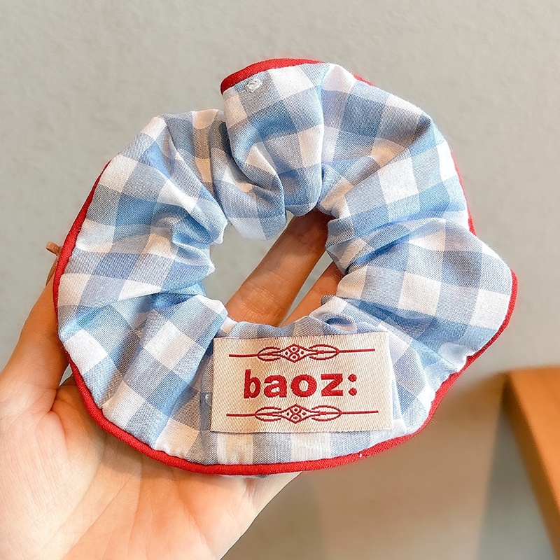 Women's Cloth Lace Scarf Scrunchie Daily Hair Tie Spring Tulip Floral