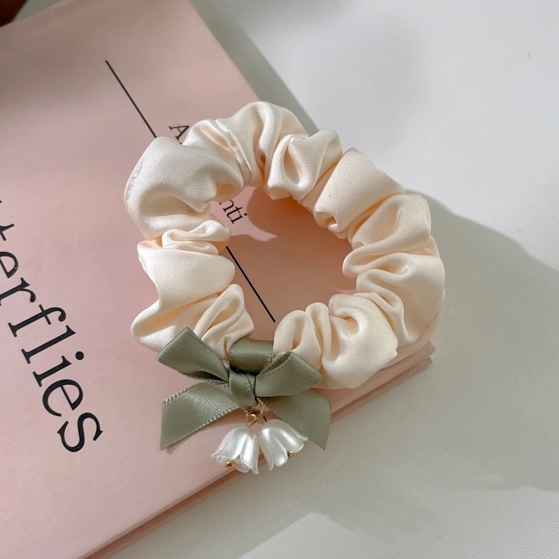 Women's Daily Damage-Free Fabric Hair Tie Floral Polka Dots Bow