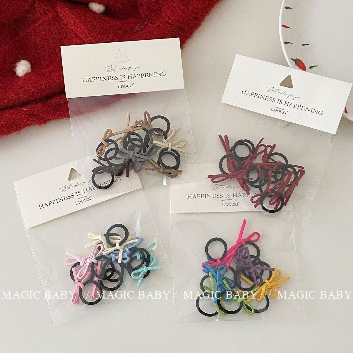 Women's Elegant Bow Hair Tie Vintage Lace Embroidered Cloth Elastic Rope