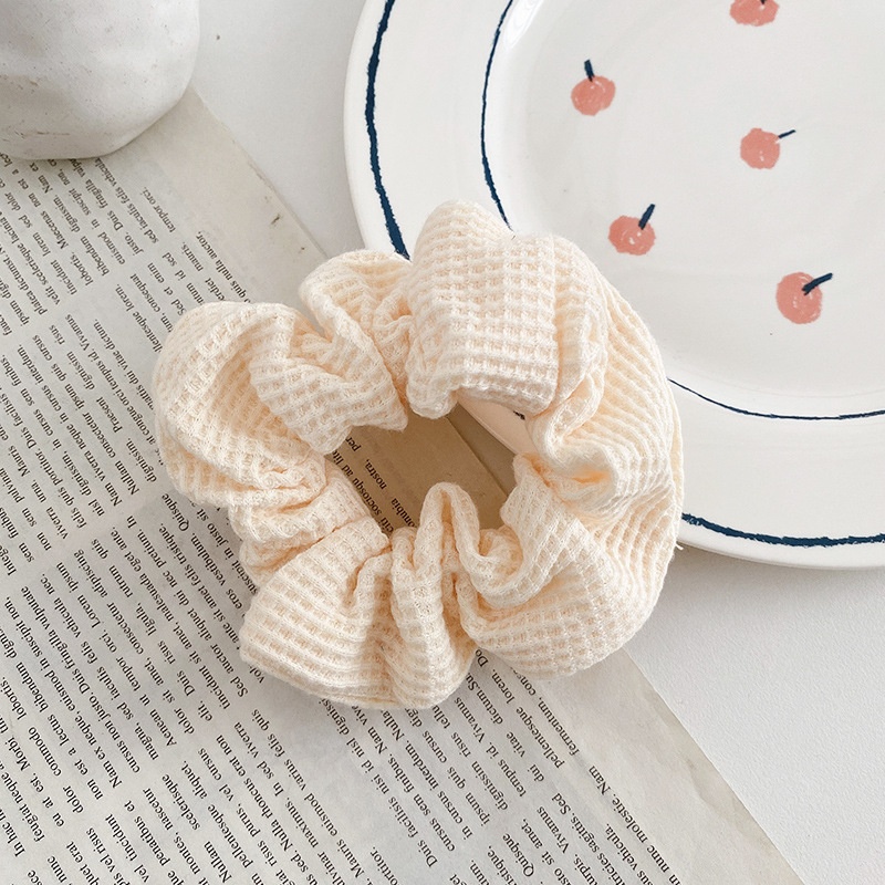 Women Daily Oversized High Elastic Lace Hair Scrunchie Elegant Floral