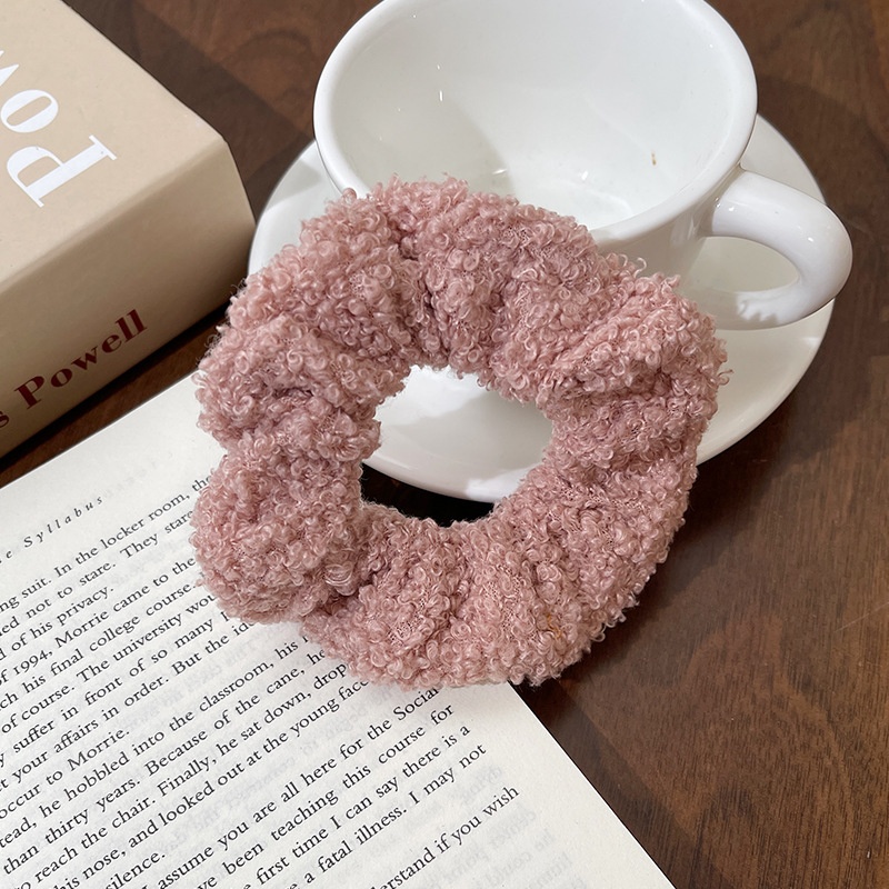 Women's Winter Daily Plush Scrunchie Hair Tie Ditsy Floral Pattern