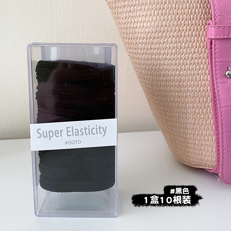 Women High Elastic Cloth Hair Tie No Damage Ponytail Ring Candy Color