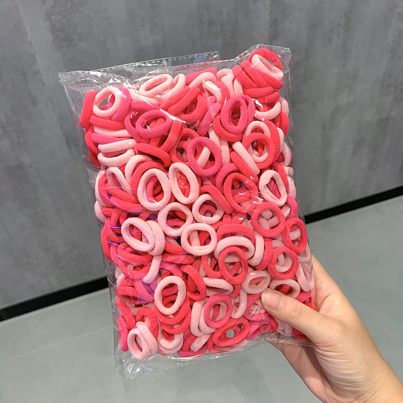 Girls High Elastic Seamless Hair Ties Nylon Towel Ring Rubber Bands