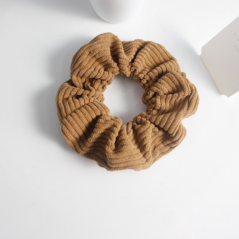 Women's Summer Fabric Scrunchie Pleated Plaid Leopard Hair Tie