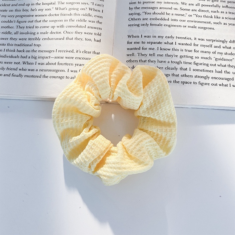 Women Daily Oversized High Elastic Lace Hair Scrunchie Elegant Floral