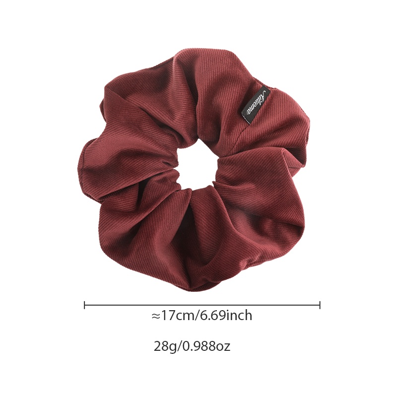 Women's Winter Twill Velvet Scrunchie Ponytail Hair Tie Solid Color
