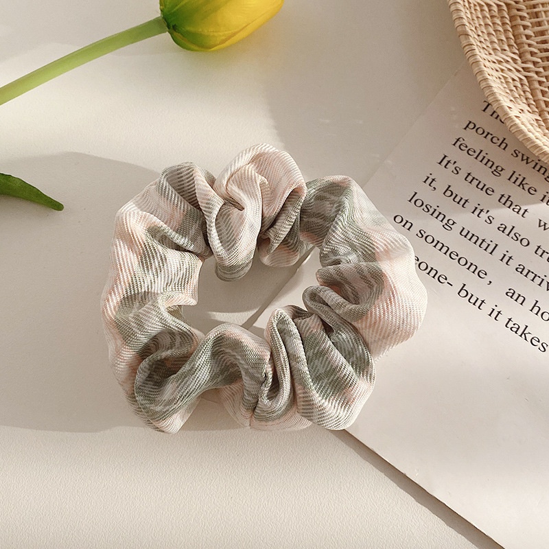 Women Daily Oversized High Elastic Lace Hair Scrunchie Elegant Floral