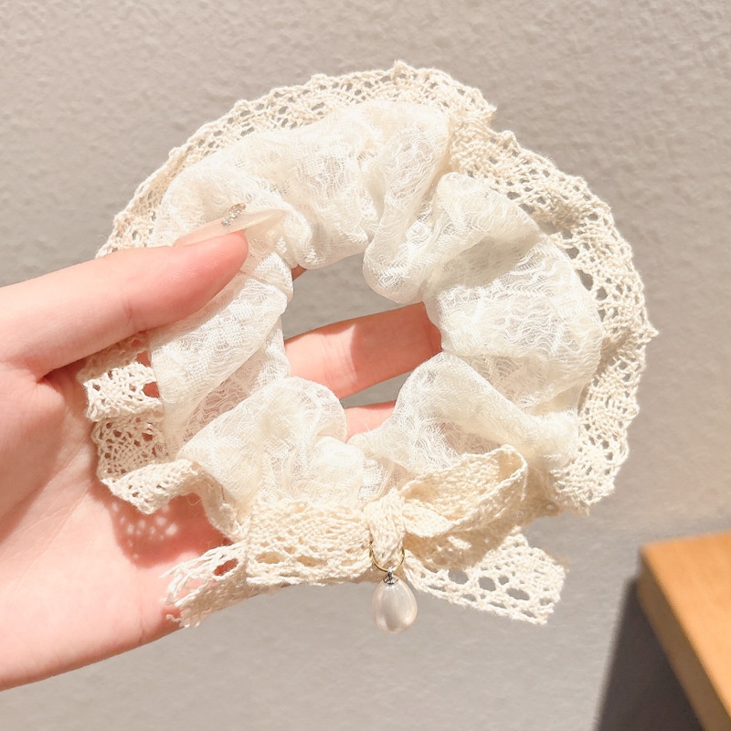 Women's Daily Damage-Free Fabric Hair Tie Floral Polka Dots Bow