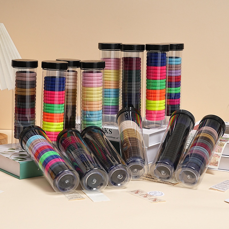 Women High Elastic Seamless Cloth Towel Hair Rings 20pcs Knit Pattern