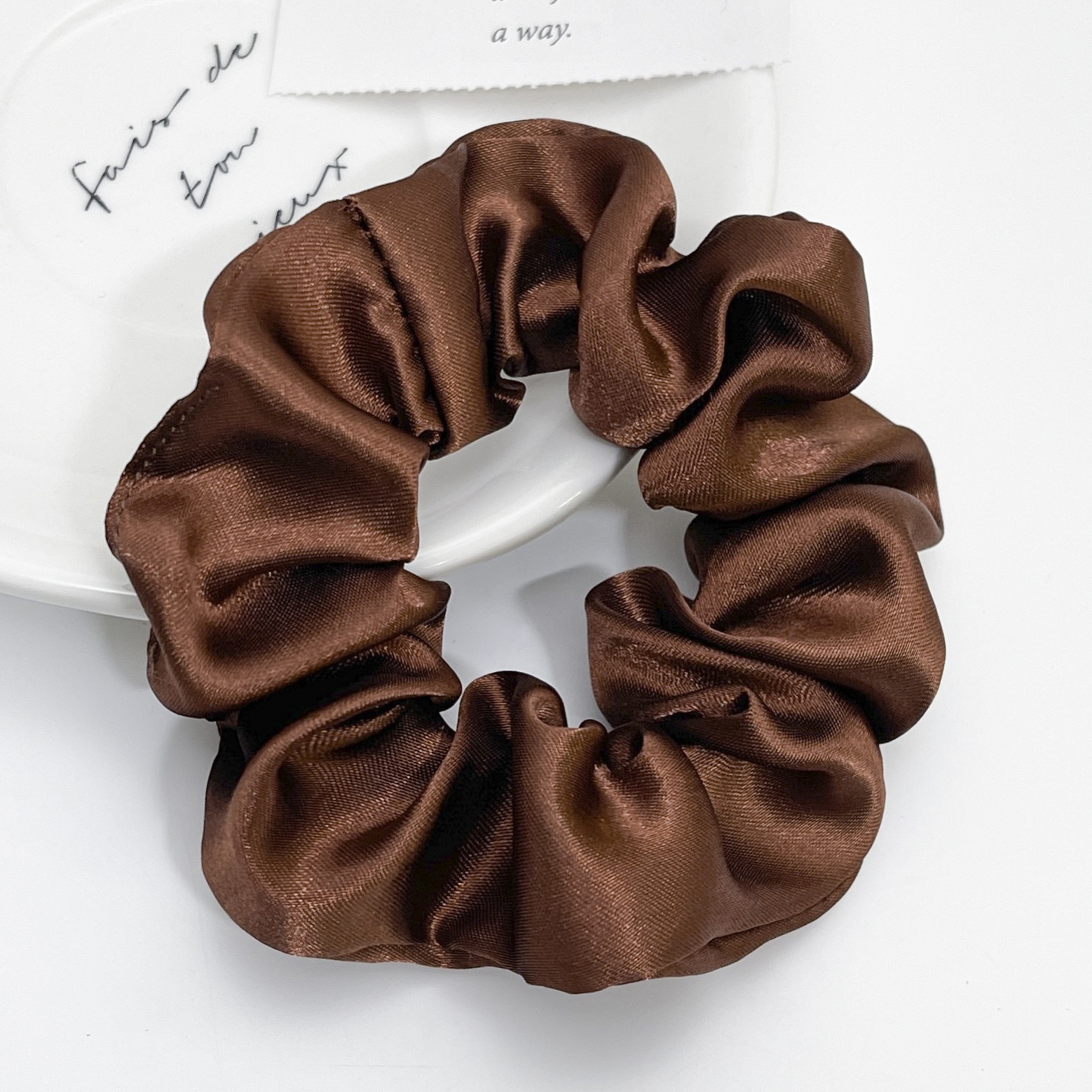 Women's Retro Satin Daily Holiday Hair Tie Scrunchie Solid Color